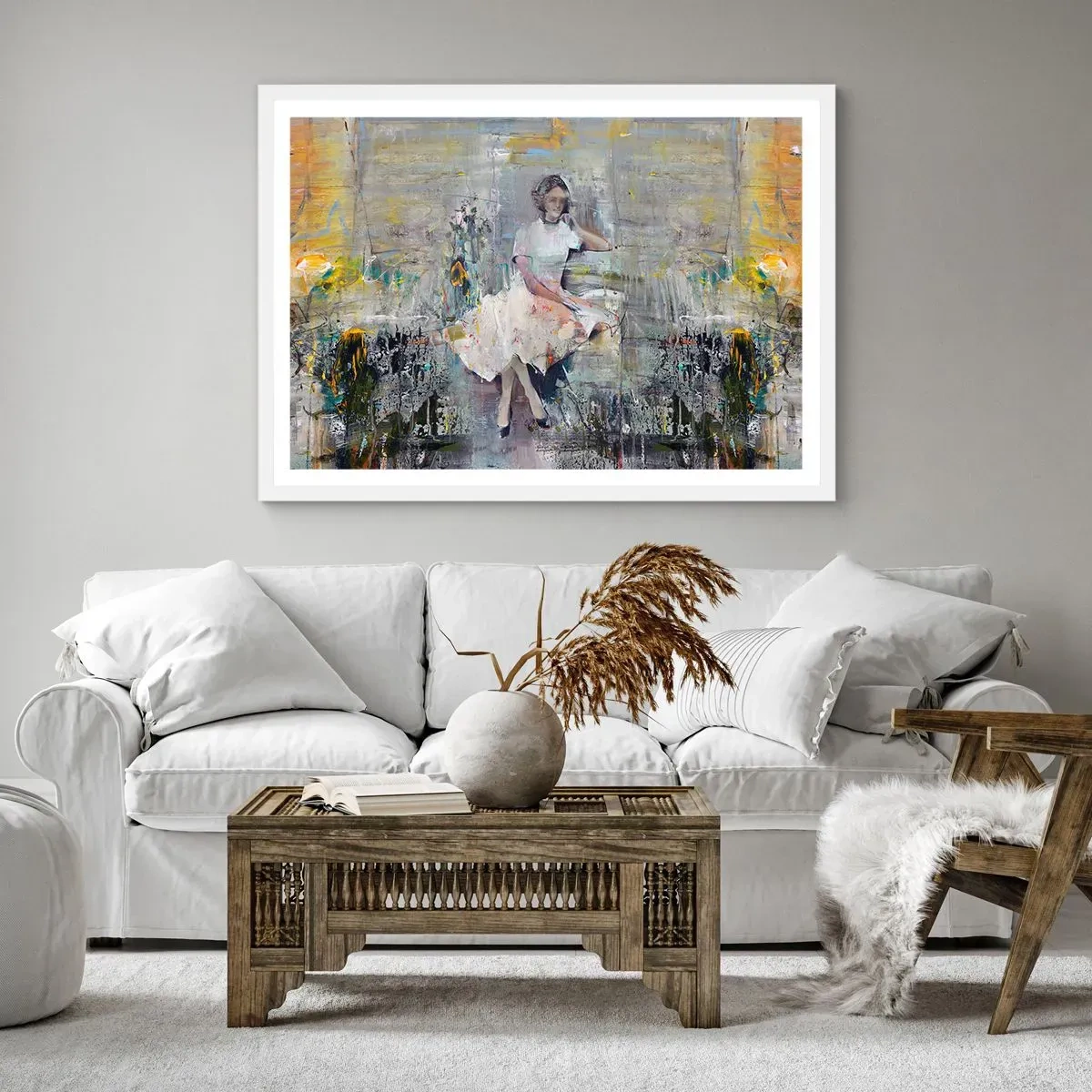 Plakat i hvid ramme - Klassisk og moderne - 91x61 cm