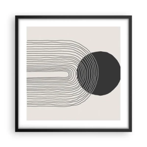 Plakat i sort ramme - Rystende og selvsikker - 50x50 cm