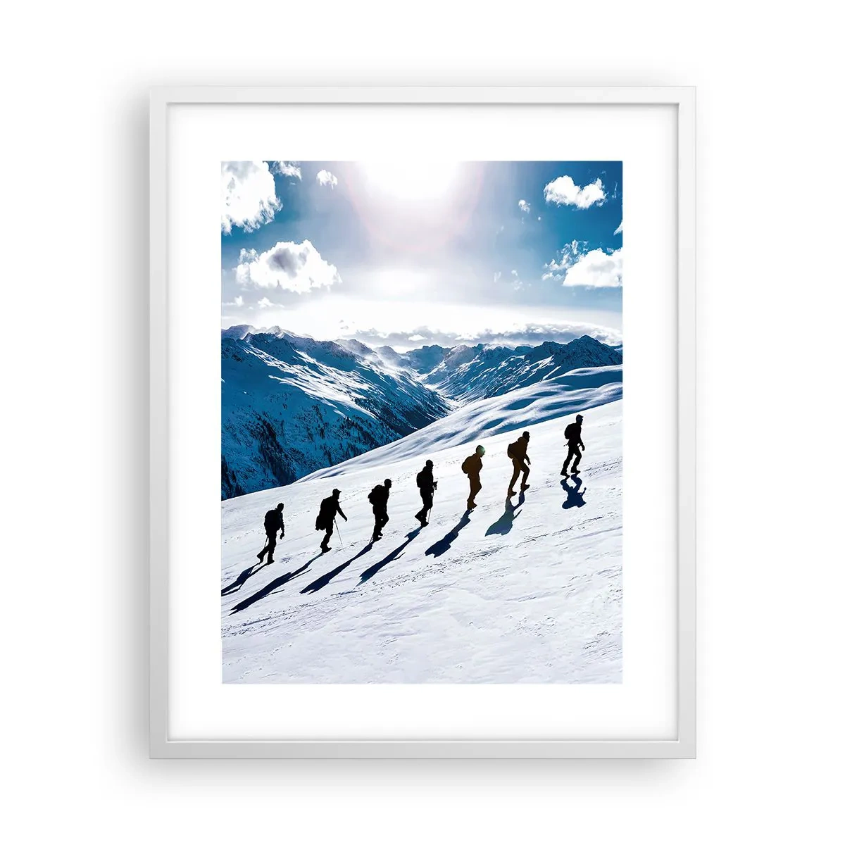 Plakat i hvid ramme - Det vindende hold - 40x50 cm