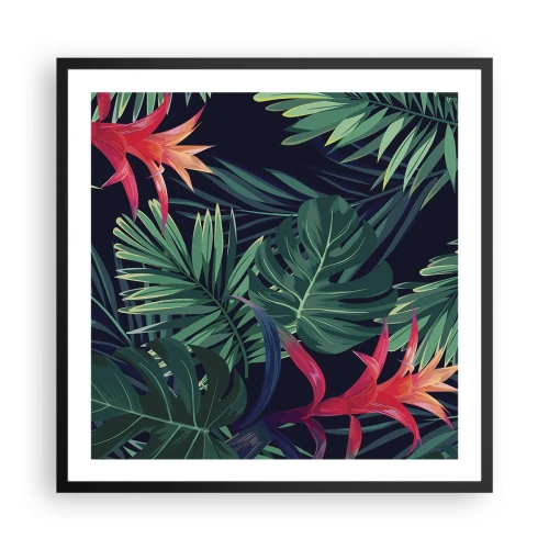 Plakat i sort ramme - Brænd i grønt - 60x60 cm