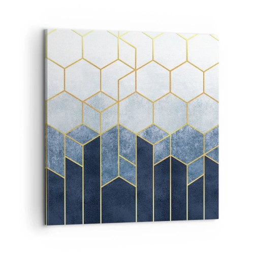 Lærredstryk - Billede på lærred - Komposition i synkoperet rytme - 60x60 cm