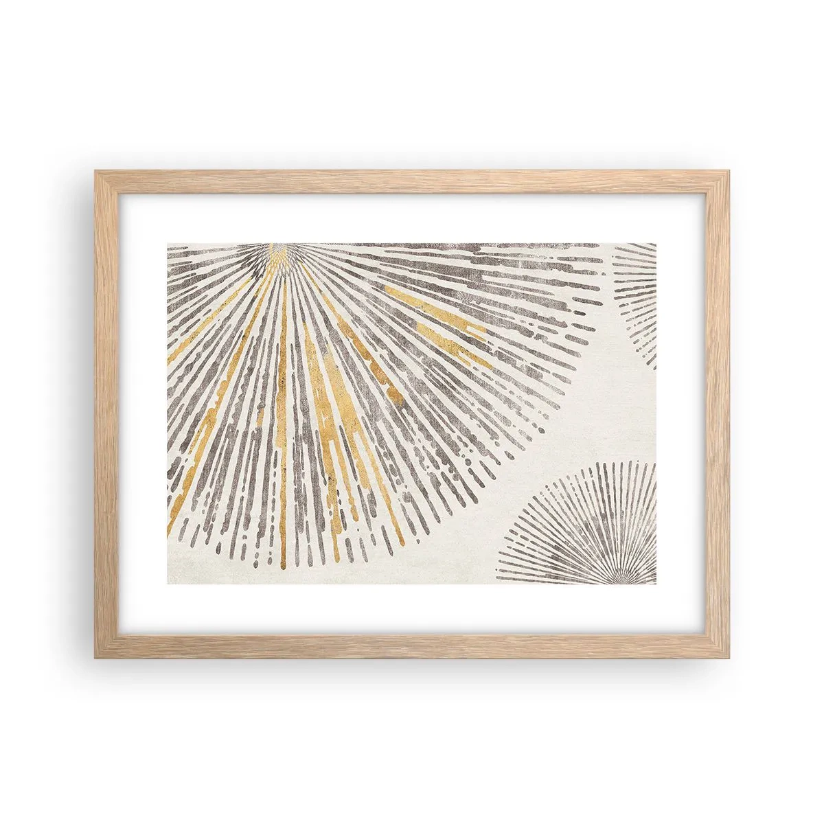 Plakat i ramme af lyst egetræ - Skønheden i en rokke - 40x30 cm