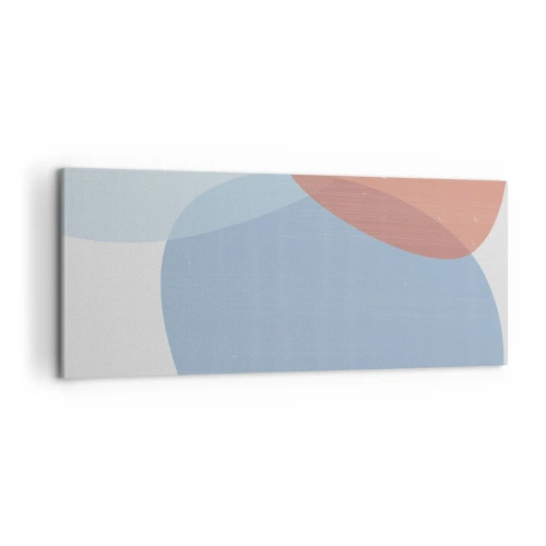 Lærredstryk - Billede på lærred - Pastelfarvede relationer - 120x50 cm