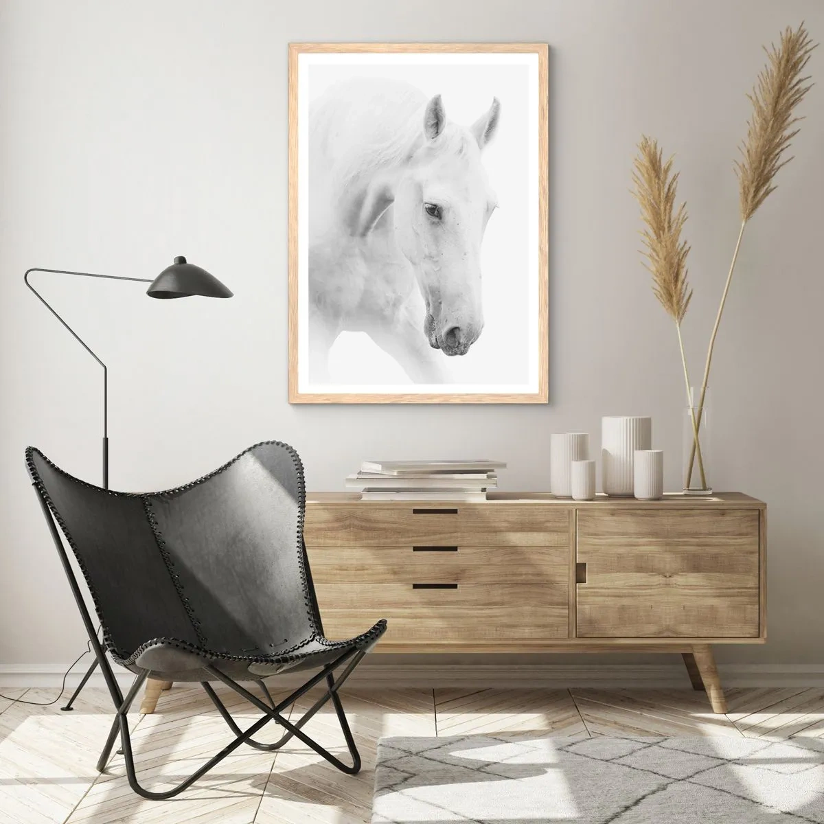 Plakat i ramme af lyst egetræ - Er dette venskab...? - 30x40 cm