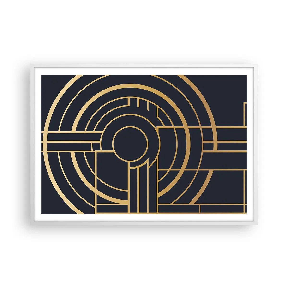 Plakat i hvid ramme - At vende tingene på hovedet - 100x70 cm