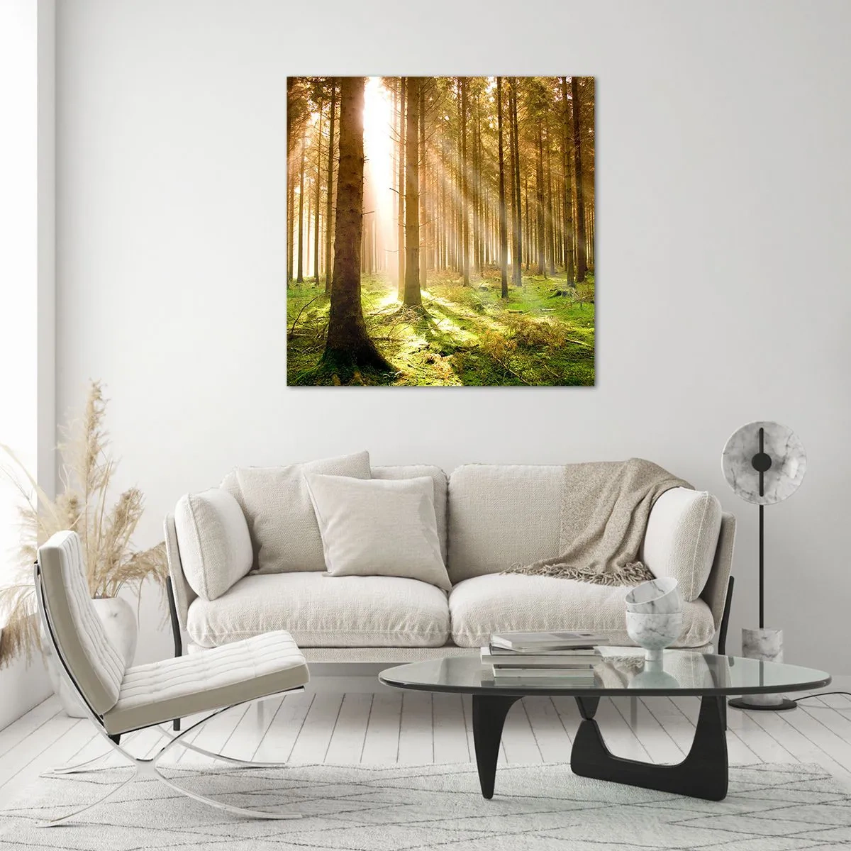 Billede på glas - Nisserne er ved at dukke op - 30x30 cm