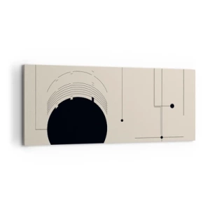 Lærredstryk - Billede på lærred - Fjedrende og dynamisk komposition - 100x40 cm