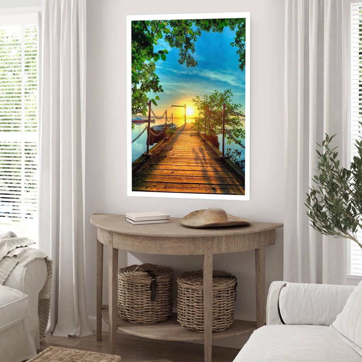 Plakat - Mod vest ved vandet - 70x100 cm