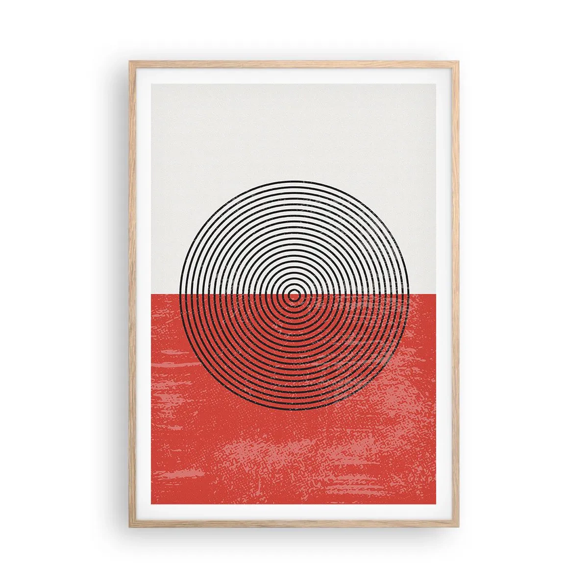 Plakat i ramme af lyst egetræ - Lige til sagen - 70x100 cm