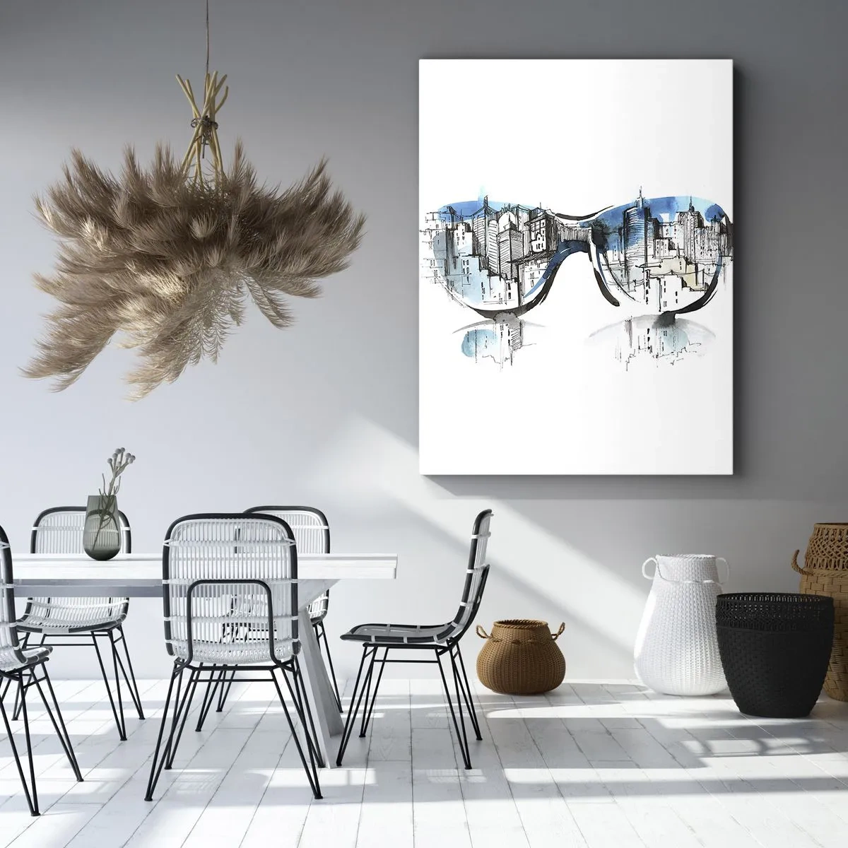 Lærredstryk - Billede på lærred - Storbyens elegance - 50x70 cm