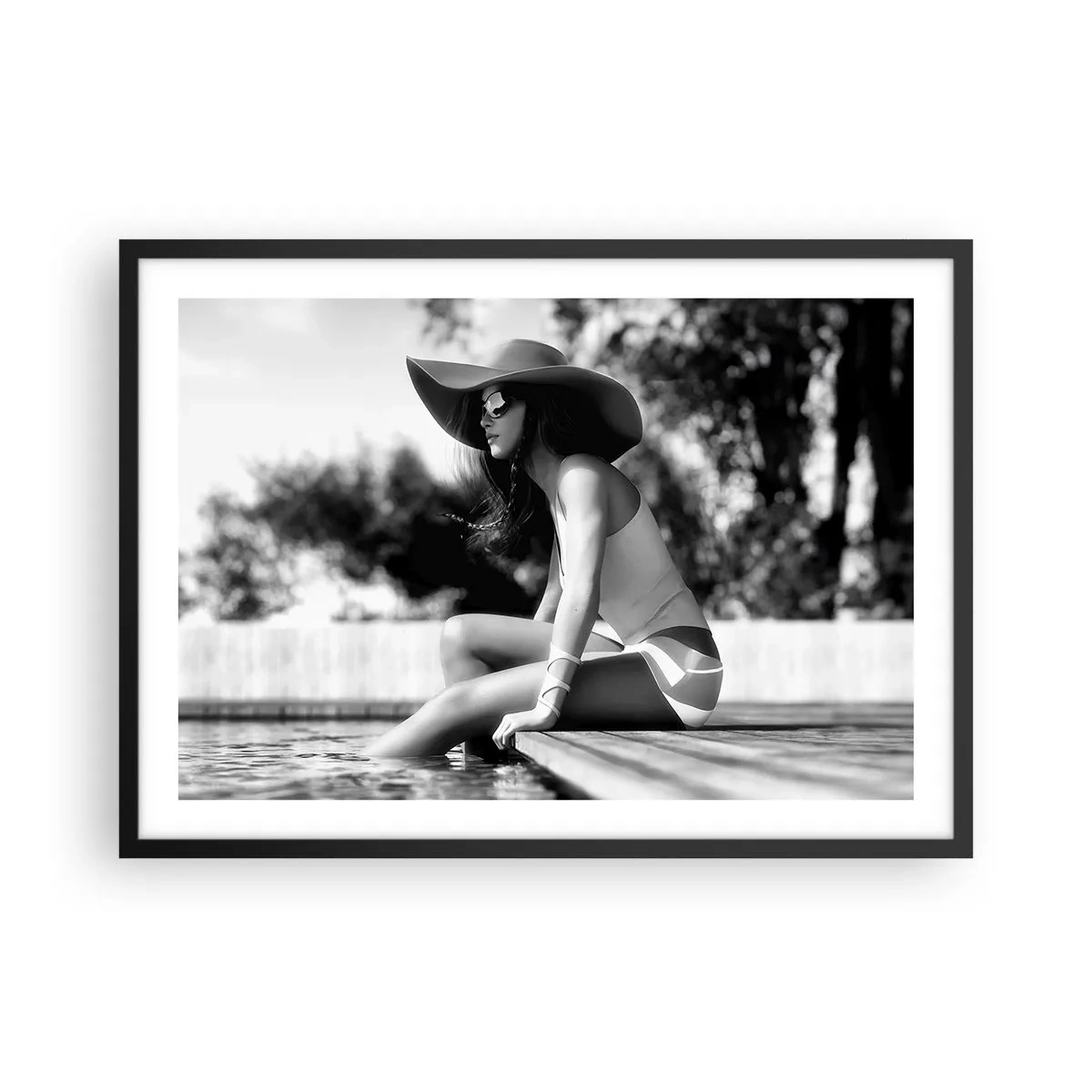 Plakat i sort ramme - Sommerdrøm - 70x50 cm