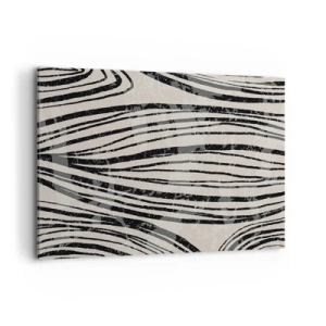 Lærredstryk - Billede på lærred - Et spild af linjer - 100x70 cm