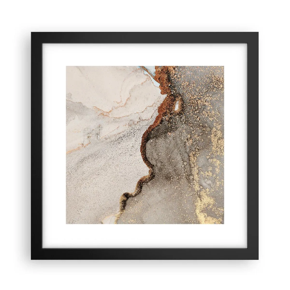 Plakat i sort ramme - På farvegrænsen - 30x30 cm