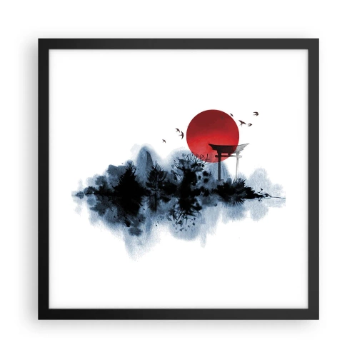 Plakat i sort ramme - Et japansk synspunkt - 40x40 cm