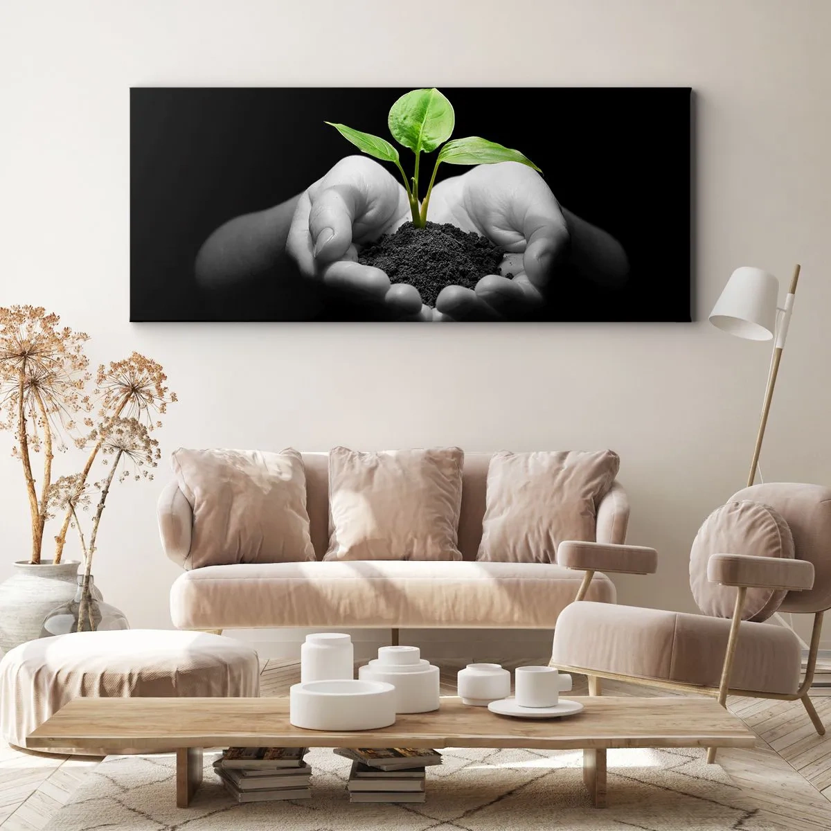 Lærredstryk - Billede på lærred - Jeg elsker naturen, jeg beskytter den - 100x40 cm