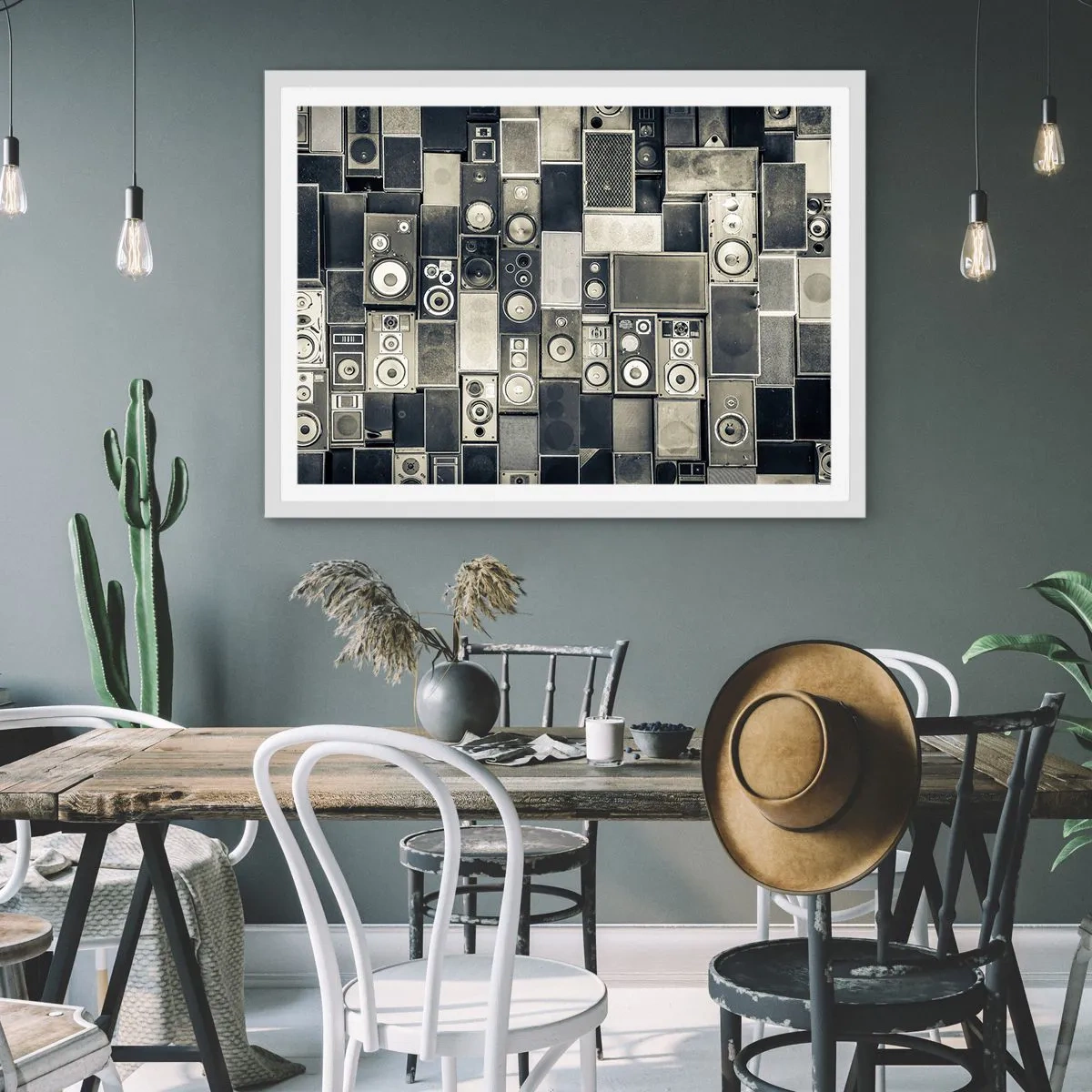 Plakat i hvid ramme - Og alt er i orden - 91x61 cm