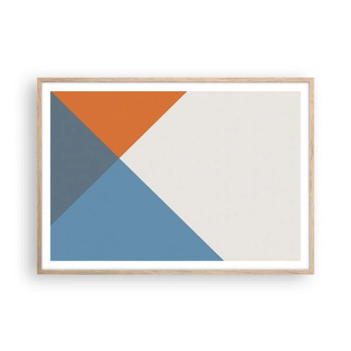 Plakat i ramme af lyst egetræ - Med hensyn til ... - 100x70 cm