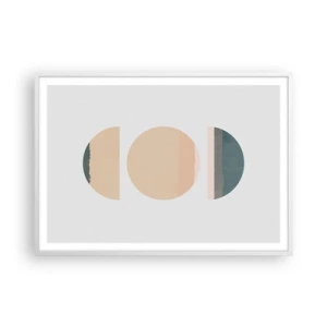 Plakat i hvid ramme - Hjul for hjul - 100x70 cm