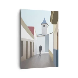 Lærredstryk - Billede på lærred - Solrig gåtur - 50x70 cm
