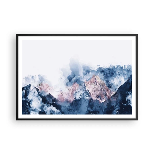 Plakat i sort ramme - Dette er toppene! - 100x70 cm