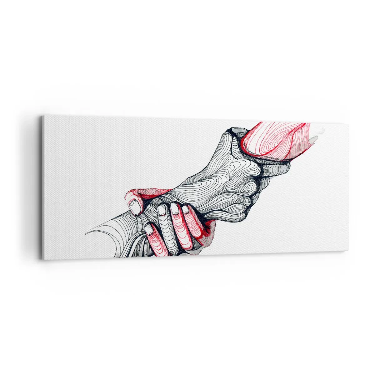 Lærredstryk - Billede på lærred - Du er i gode hænder - 100x40 cm