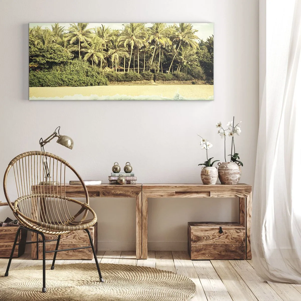 Lærredstryk - Billede på lærred - Hvad med her? - 120x50 cm