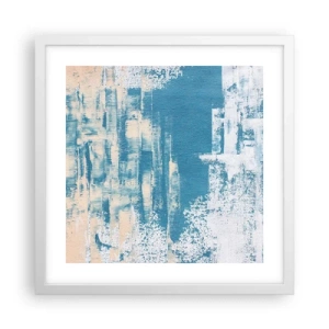 Plakat i hvid ramme - Gennem istappen - 40x40 cm