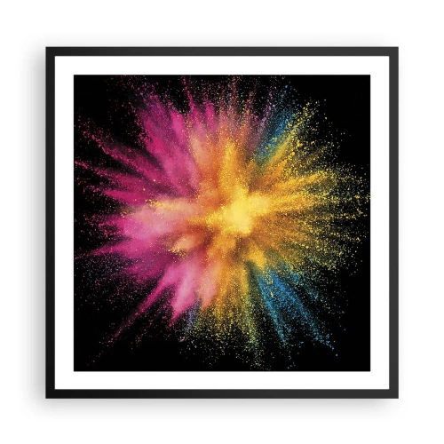 Plakat i sort ramme - Farvernes fødsel  - 60x60 cm