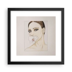 Plakat i sort ramme - Et symbol på elegance og skønhed - 30x30 cm