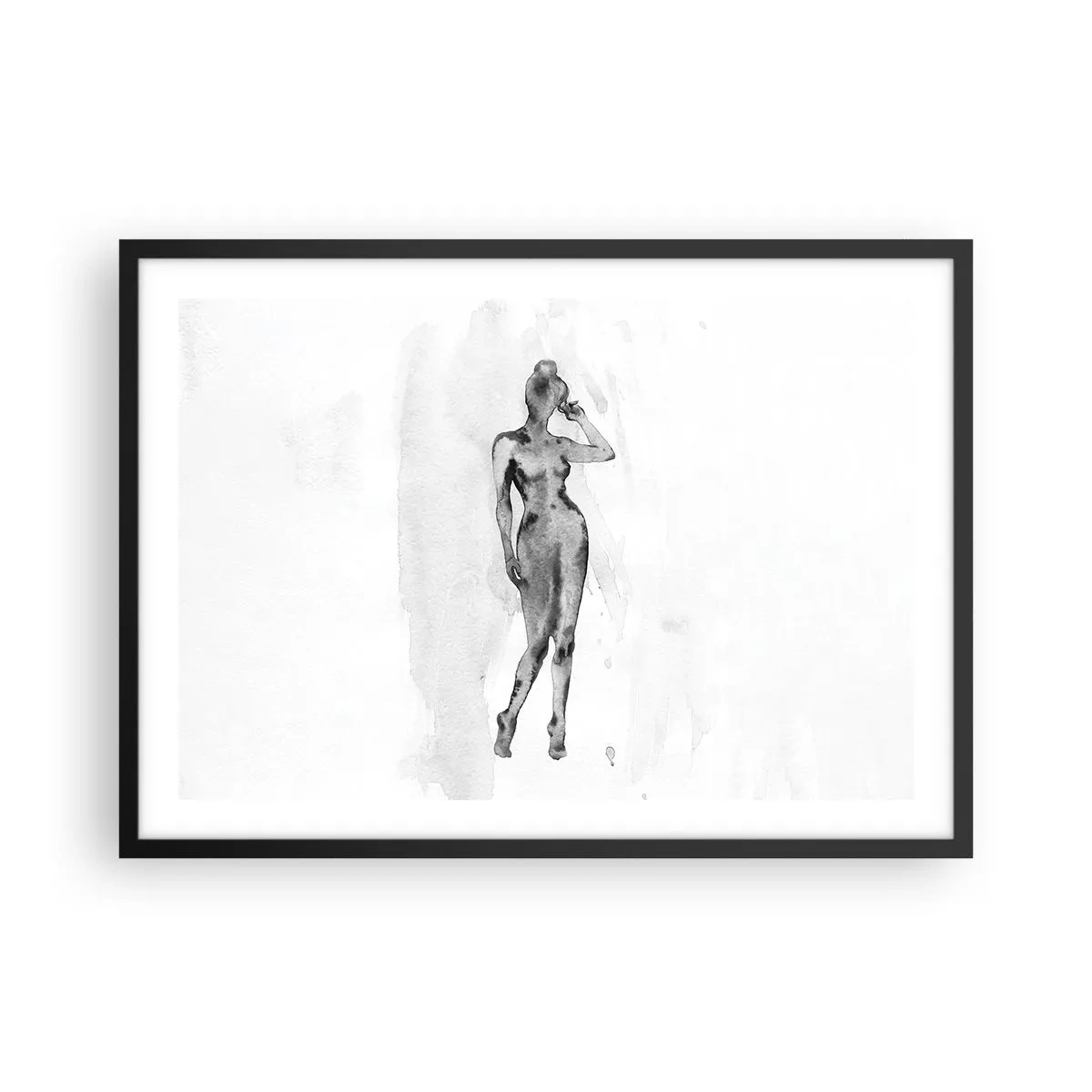 Plakat i sort ramme - En undersøgelse af idealet om kvindelighed - 70x50 cm