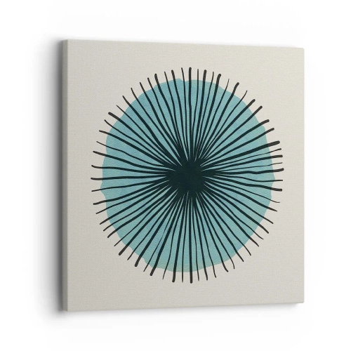 Lærredstryk - Billede på lærred - Strålende på blå - 30x30 cm