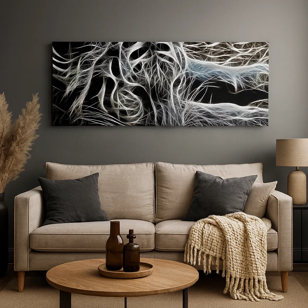 Lærredstryk - Billede på lærred - En undersøgelse af kattens lethed - 30x30 cm