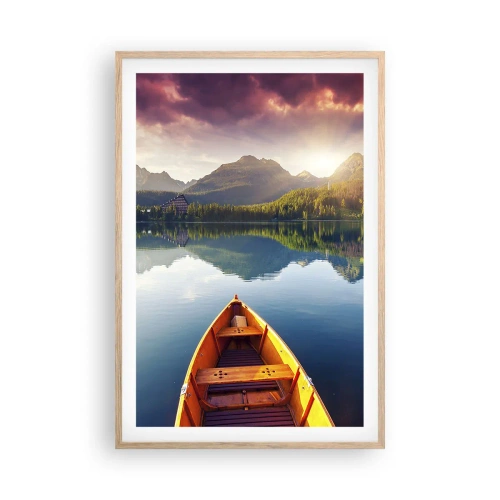 Plakat i ramme af lyst egetræ - Intet imod naturen - 61x91 cm