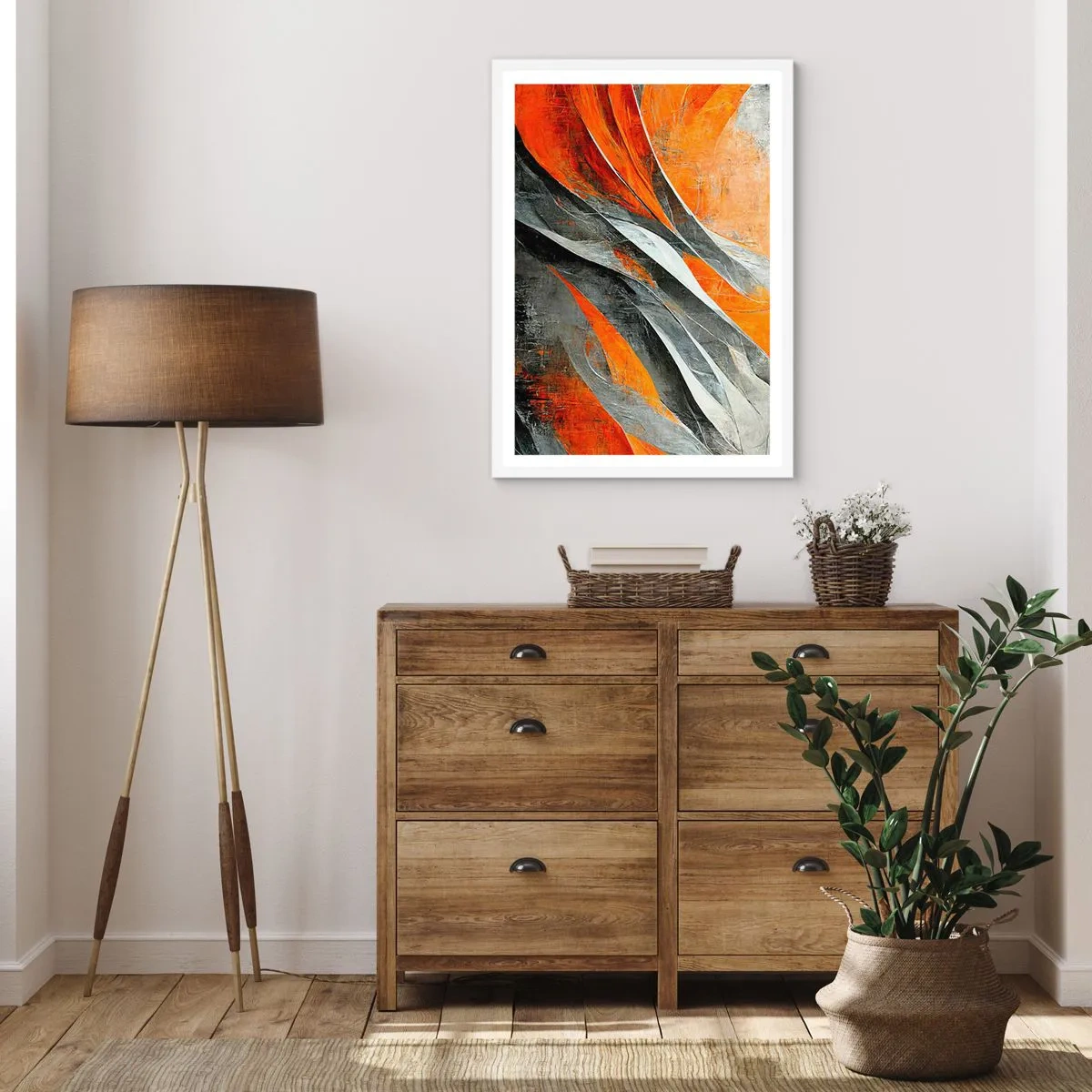 Plakat i hvid ramme - Varme og kulde - 40x50 cm