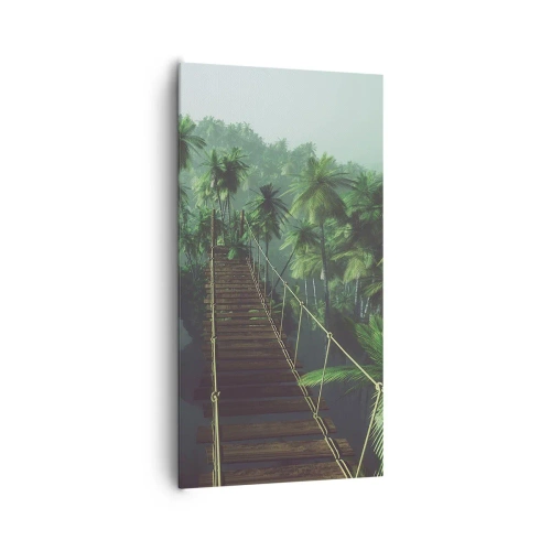 Lærredstryk - Billede på lærred - Over det kogende grønne - 65x120 cm