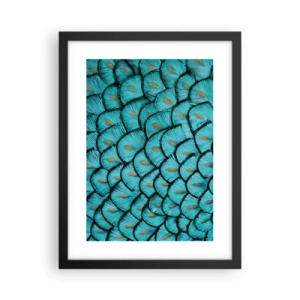 Plakat i sort ramme - Den store fjer-galla - 30x40 cm