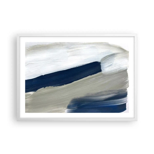 Plakat i hvid ramme - Møde med det hvide - 70x50 cm