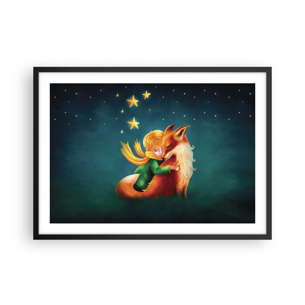 Plakat i sort ramme - Lille Prins - 70x50 cm
