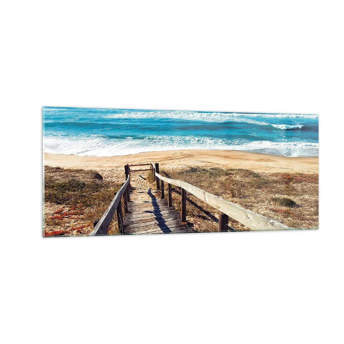 Billede på glas - Løb! - 100x40 cm