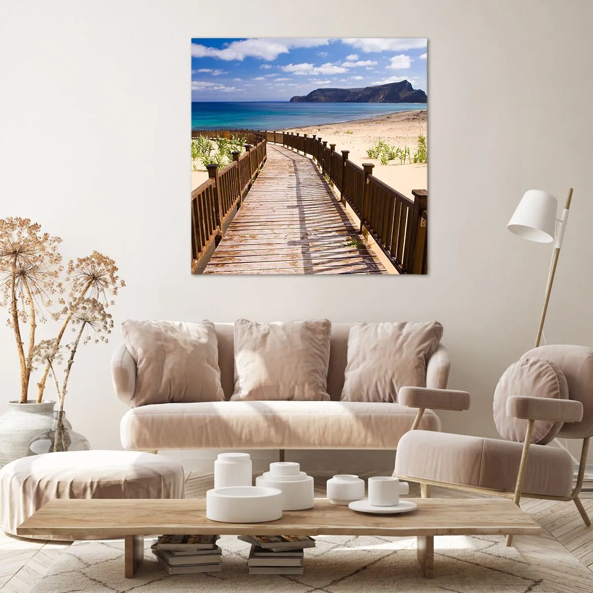 Lærredstryk - Billede på lærred - Tag mig med til de glade øer - 70x70 cm