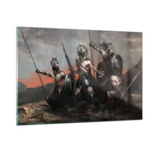 Billede på glas - Med et skjold eller på et skjold - 120x80 cm