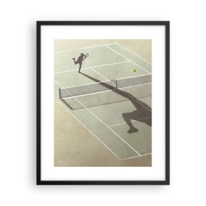 Plakat i sort ramme - Overvind dig selv - 40x50 cm
