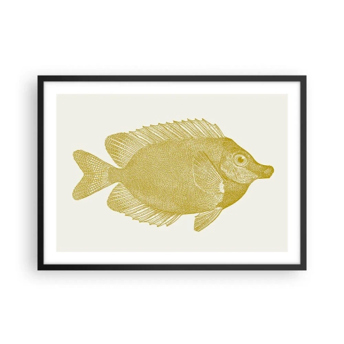 Plakat i sort ramme - Fisk og det er det - 70x50 cm