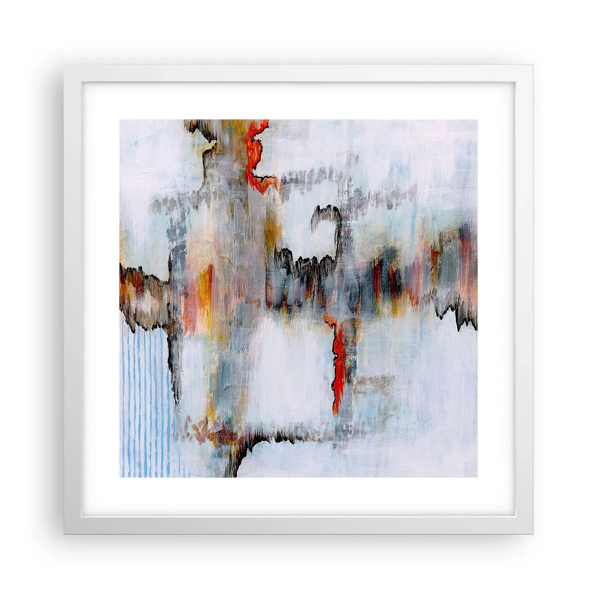 Plakat i hvid ramme - En pind på vandet - 40x40 cm