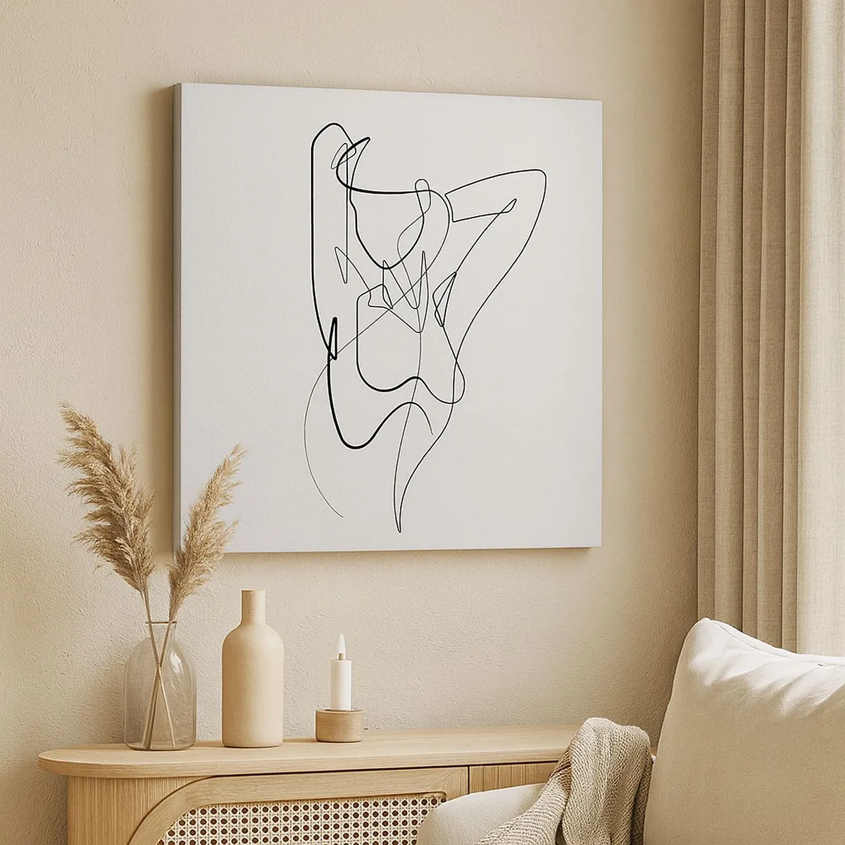 Lærredstryk - Billede på lærred - Virkelig, hvad er du for en person... - 30x30 cm