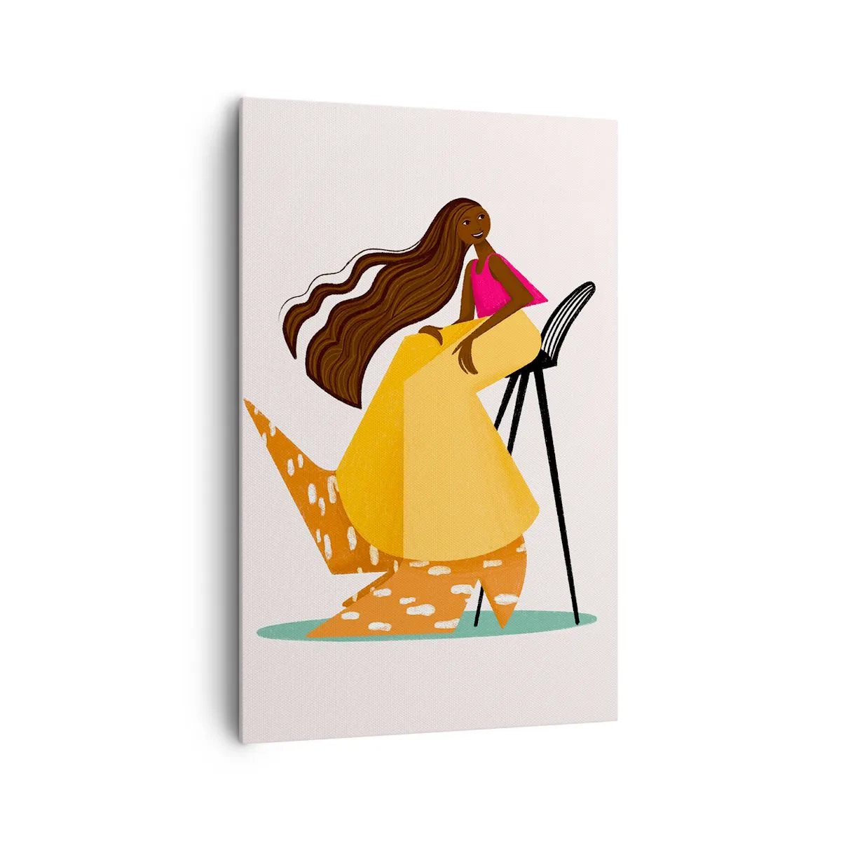 Lærredstryk - Billede på lærred - Mode er også sjovt - 80x120 cm