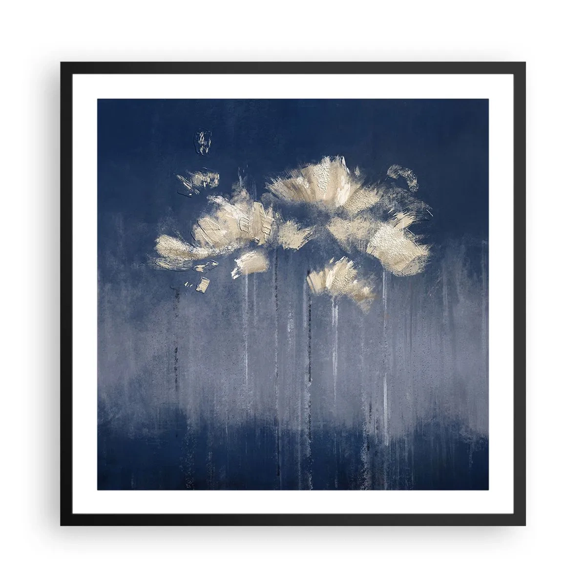 Plakat i sort ramme - Som kronblade i vinden - 60x60 cm