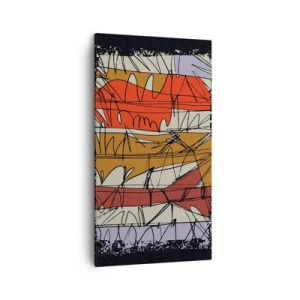 Lærredstryk - Billede på lærred - Spontan komposition - 45x80 cm