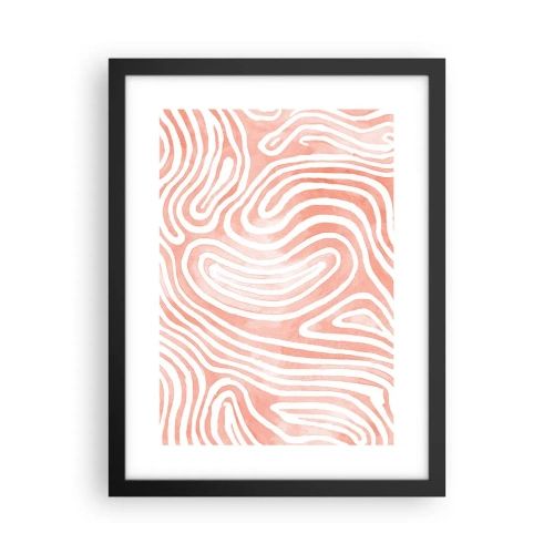 Plakat i sort ramme - I en labyrint af koraller - 30x40 cm