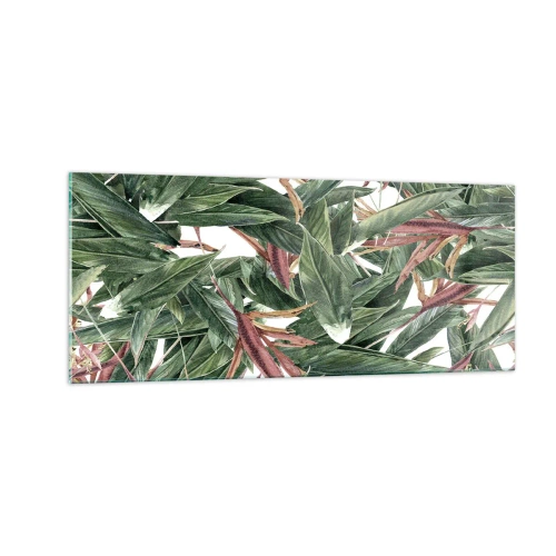 Billede på glas - Smaragd- og syrenbuskads - 100x40 cm